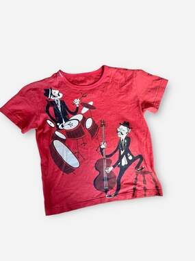 Dolce & Gabbana Kids Red Jazz Band Graphic T-Shirt ~3-5T